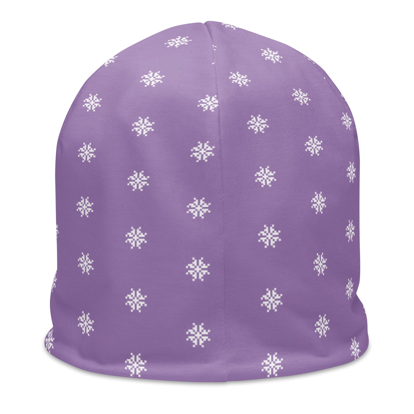 Lavender Snowflake Angel Heart Beanie