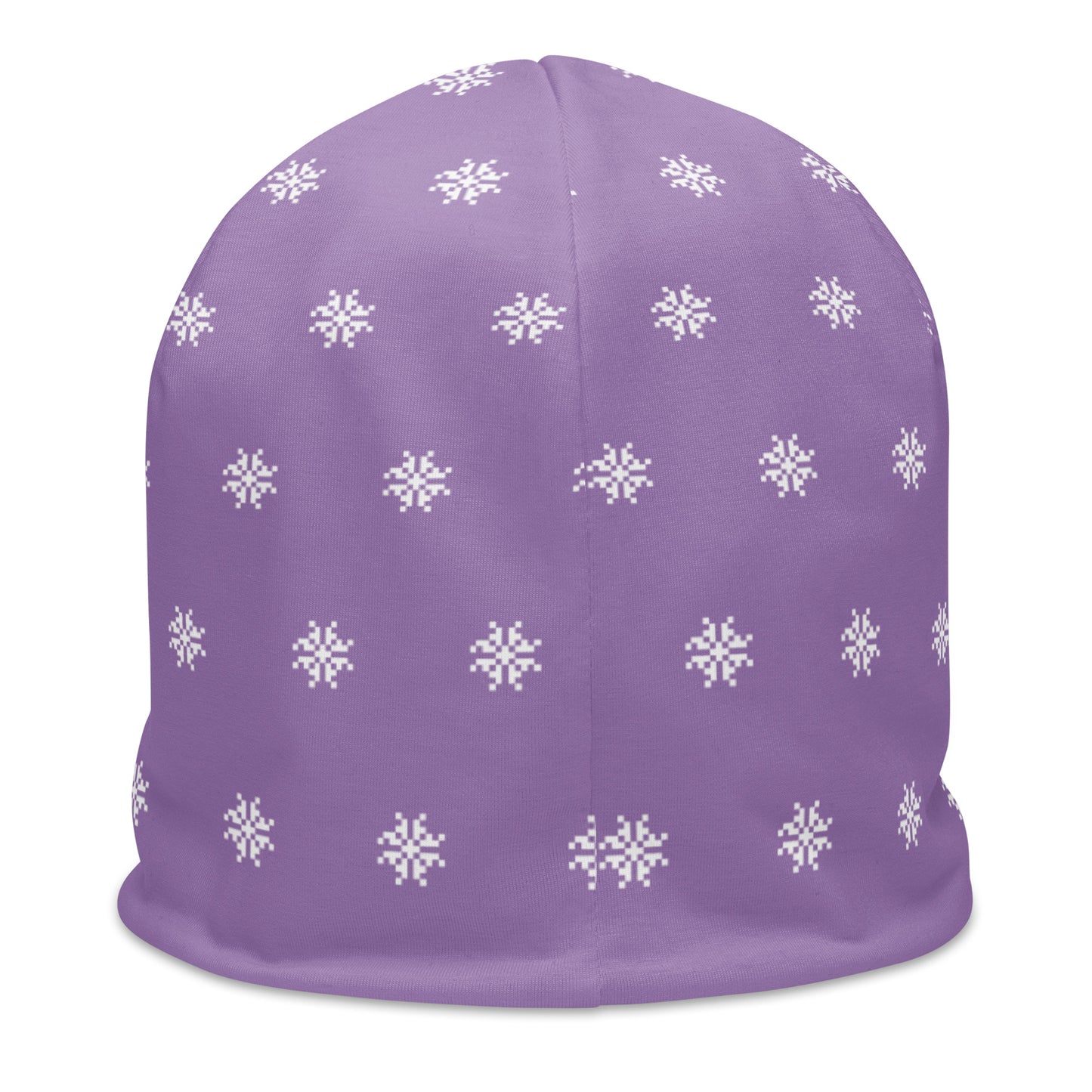 Lavender Snowflake Devil Heart Beanie