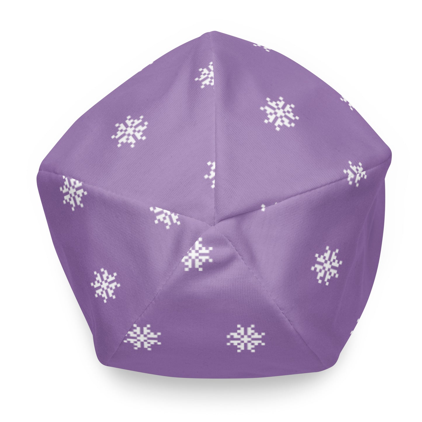 Lavender Snowflake Devil Heart Beanie