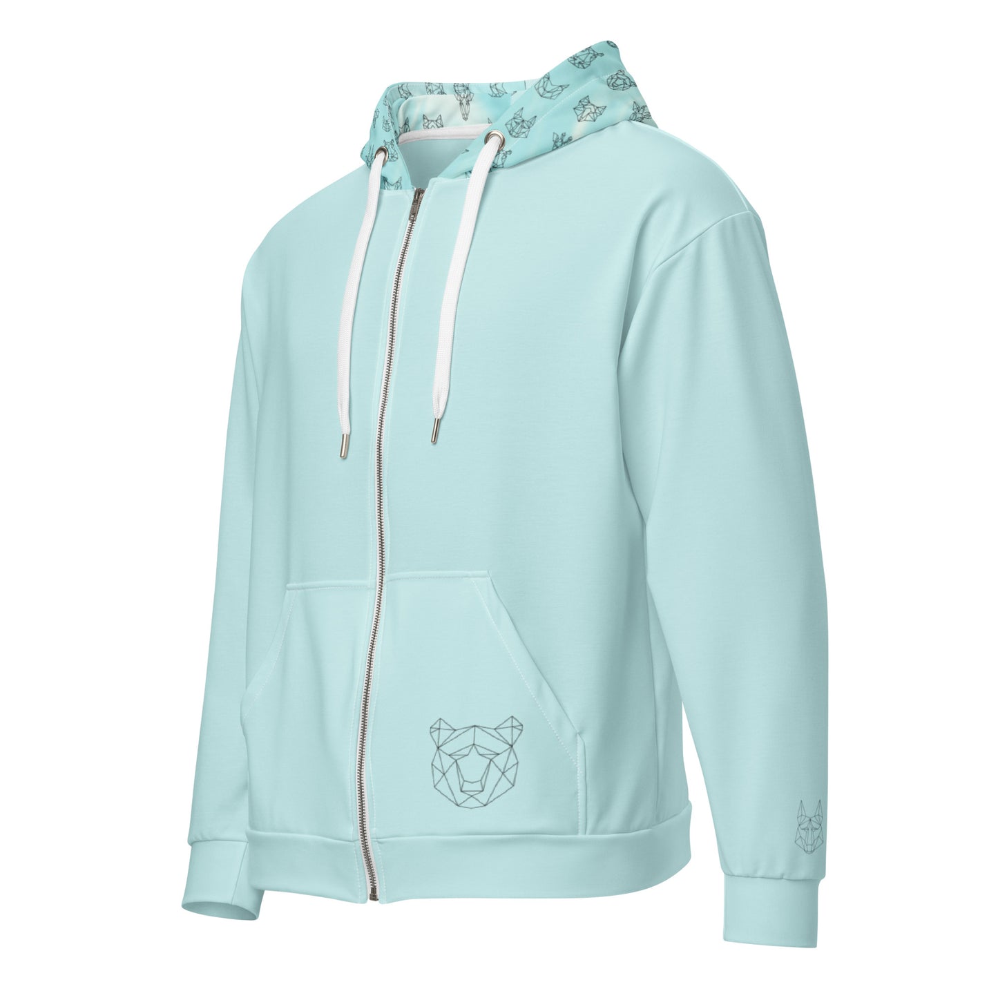 Geometric Animals Zip Hoodie