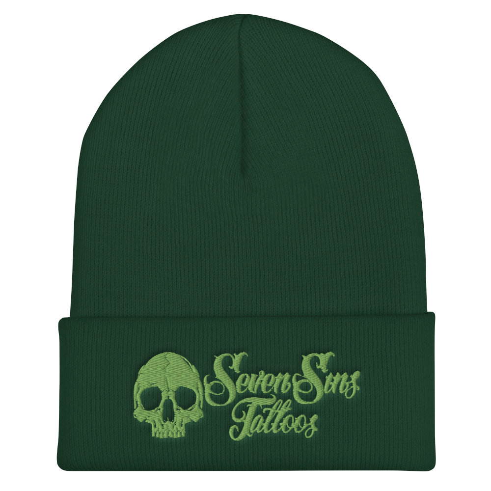 Classic Seven Sins Beanie - Green Logo