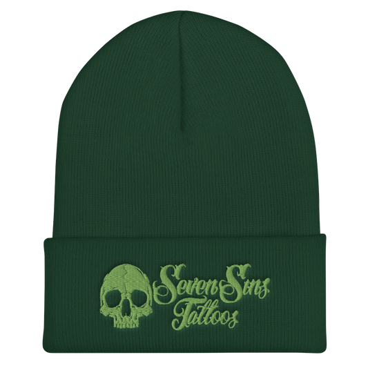 Classic Seven Sins Beanie - Green Logo