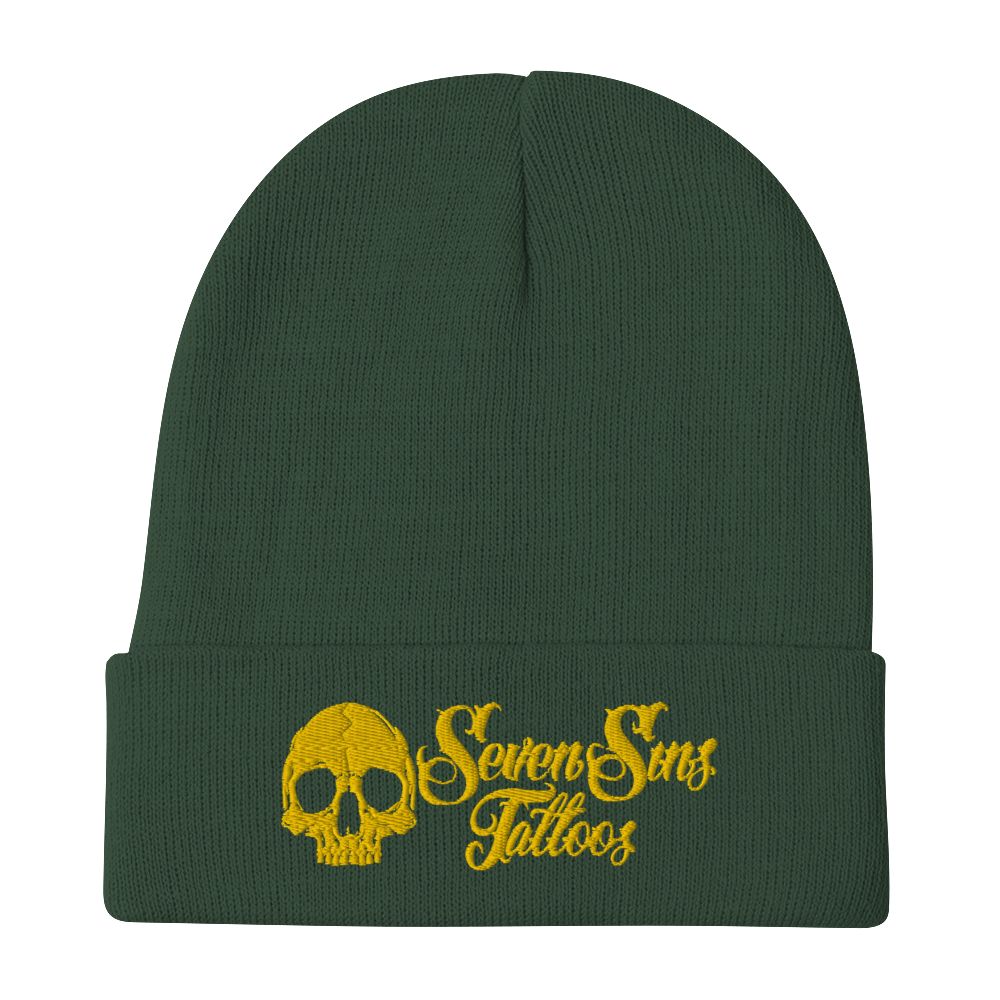 Green & Gold Seven Sins Beanie