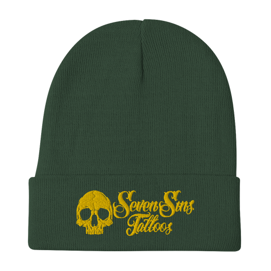 Green & Gold Seven Sins Beanie