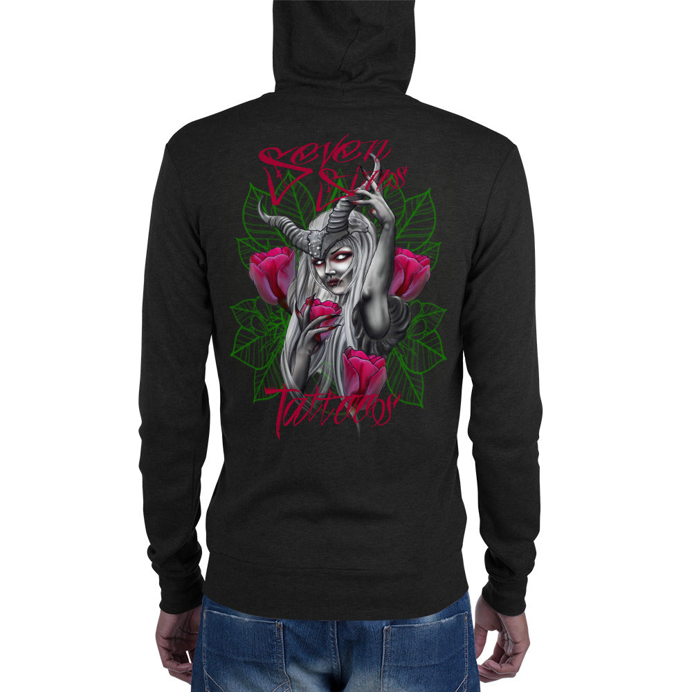 Seven Sins Lightweight Zip Hoodie