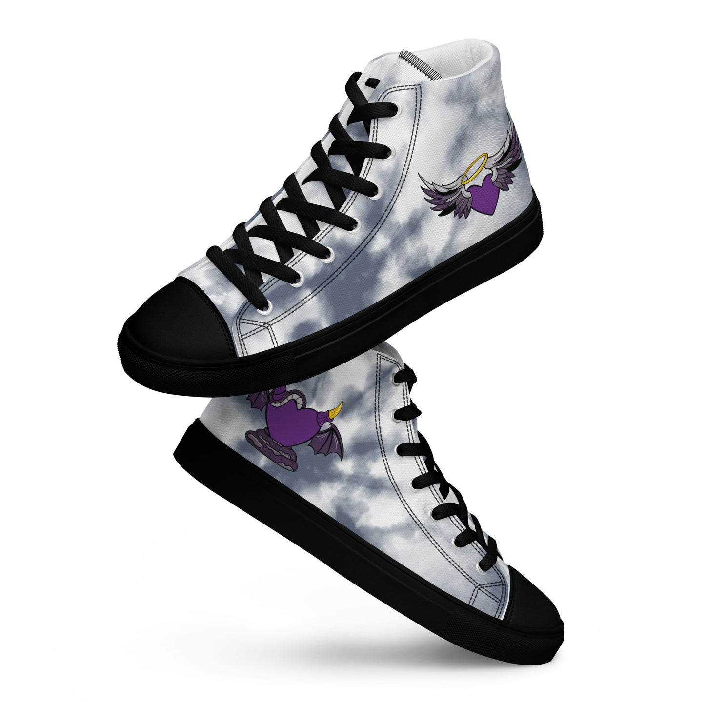 Tie-dye Halos and Horns Canvas Sneakers