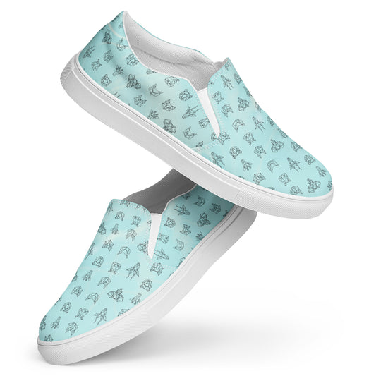 Geometric Animals Slip-on Canvas Sneakers